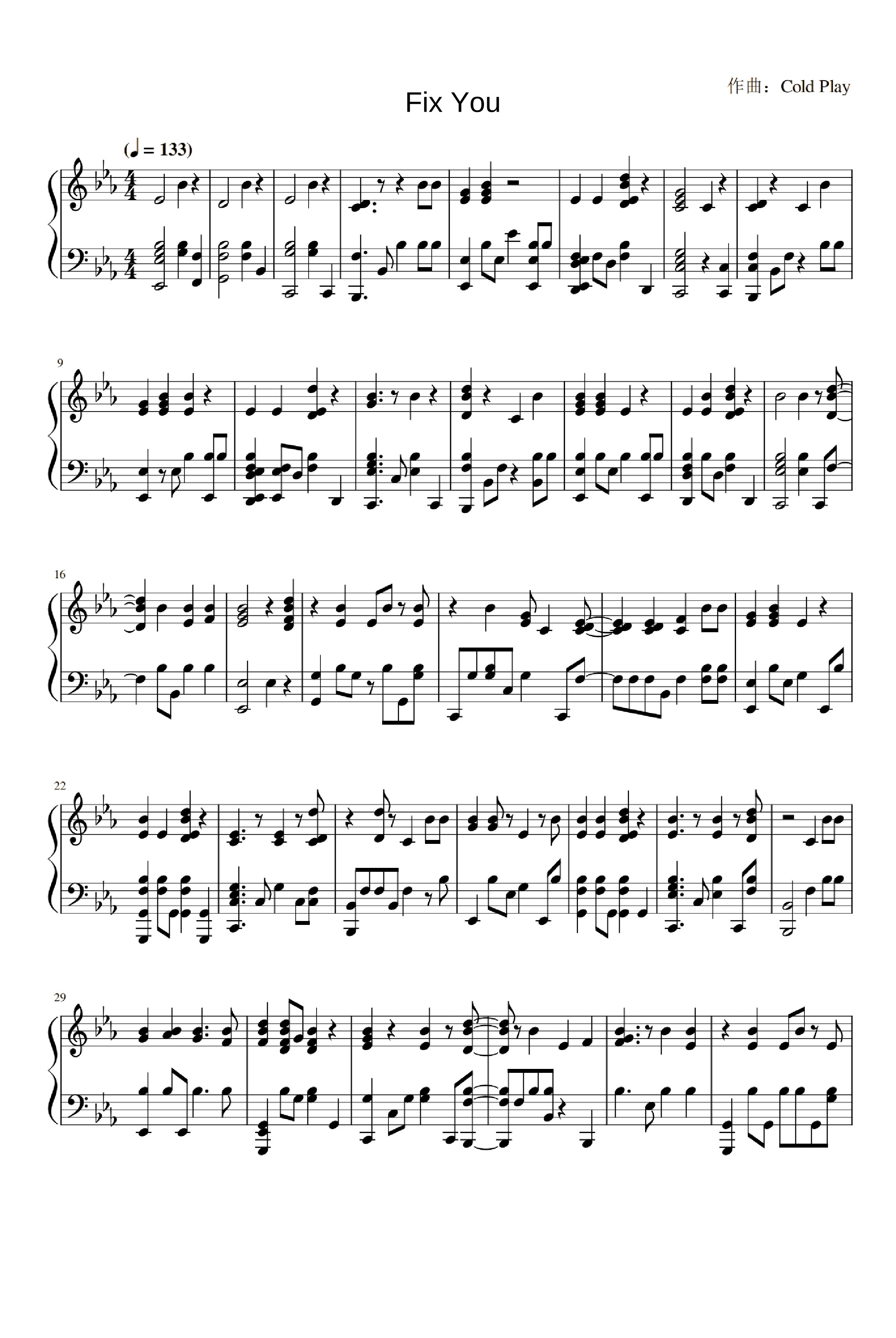 Fix You (arr. Coldplay)