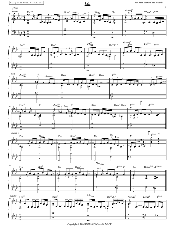 Lia (arr. juan carlos esteve / Gran Coda)