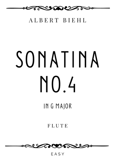Biehl - Sonatina No. 4 Op. 57 in G Major - Easy (arr. Piacere Music Sheets)