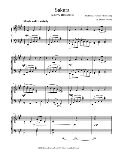 Sakura (Cherry Blossoms) - A Japanese Folk Song (arr. Dennis Frayne)
