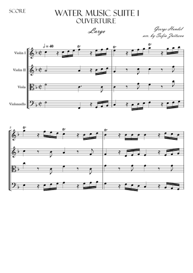 Water Music Suite 1 Overture ( Largo + Allegro ) (arr. Sofia Zaitseva)