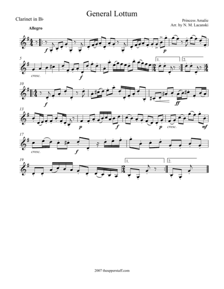 General Lottum (arr. Nick Lacanski)