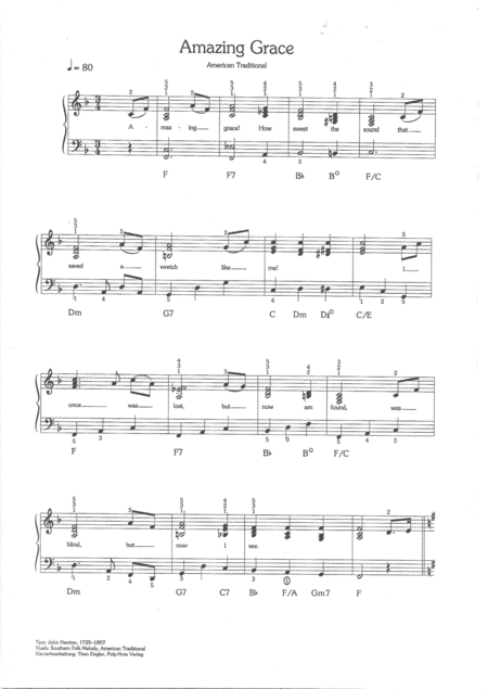 Amazing Grace (arr. Theo Degler)