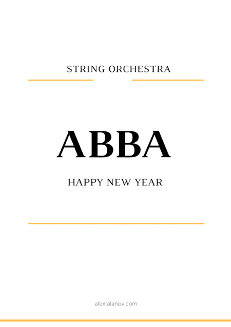 Happy New Year (arr. Alex Talanov)