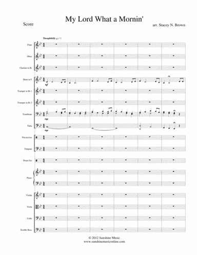 My Lord What a Mornin' (arr. Sunshine Music)
