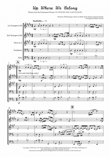 Up Where We Belong  from the Paramount Picture AN OFFICER AND A GENTLEMAN (arr. Robert Newth)