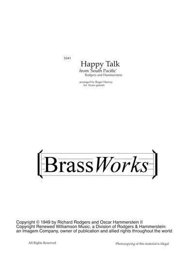 Happy Talk (arr. Roger Harvey)
