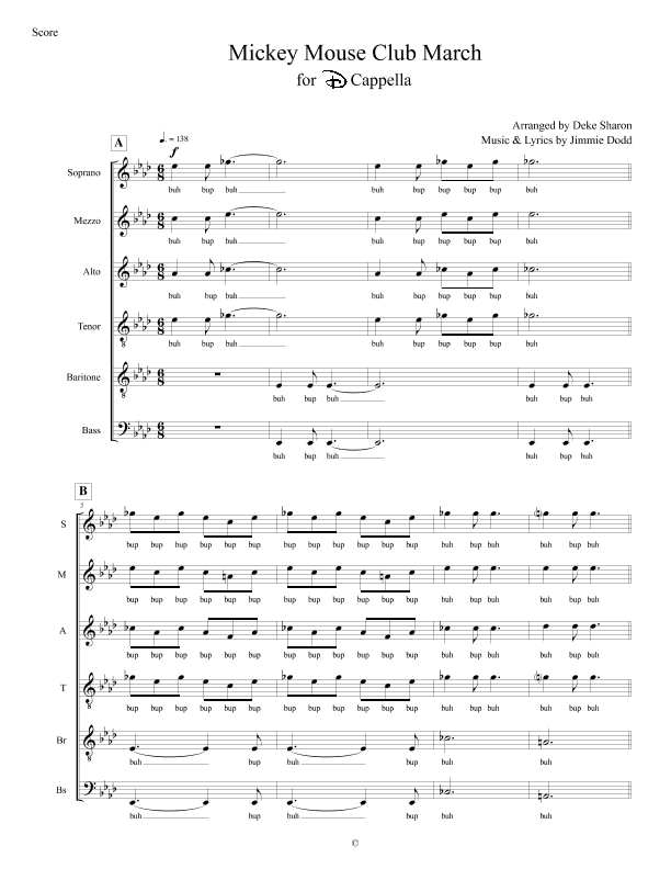 Mickey Mouse March (arr. Deke Sharon)