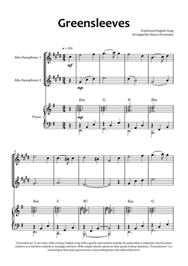 Greensleeves (arr. Glauco Fernandes)