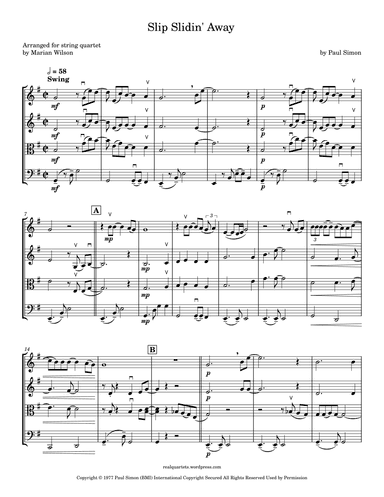Slip Slidin' Away (arr. Marian Wilson)