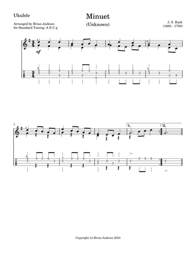 Minuet (arr. Brian Jackson)