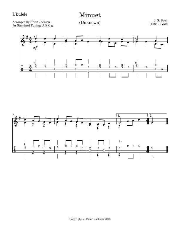 Minuet (arr. Brian Jackson)