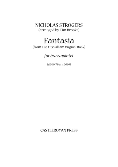 Fantasia (from The Fitzwilliam Virginal Book) - brass quintet (score and set of parts) (arr. Tim Brooke)