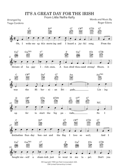 It's A Great Day For The Irish (arr. Tiago Cordeiro)