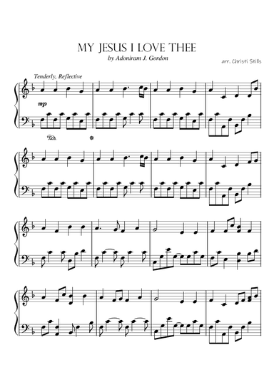 My Jesus I Love Thee (Piano Solo) (arr. Christi Stills)