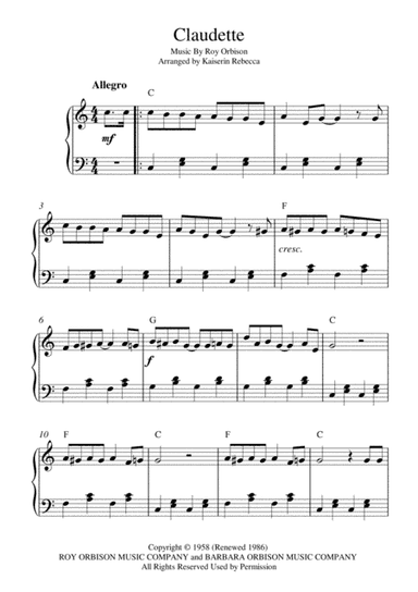 Claudette (arr. Kaiserin Rebecca)