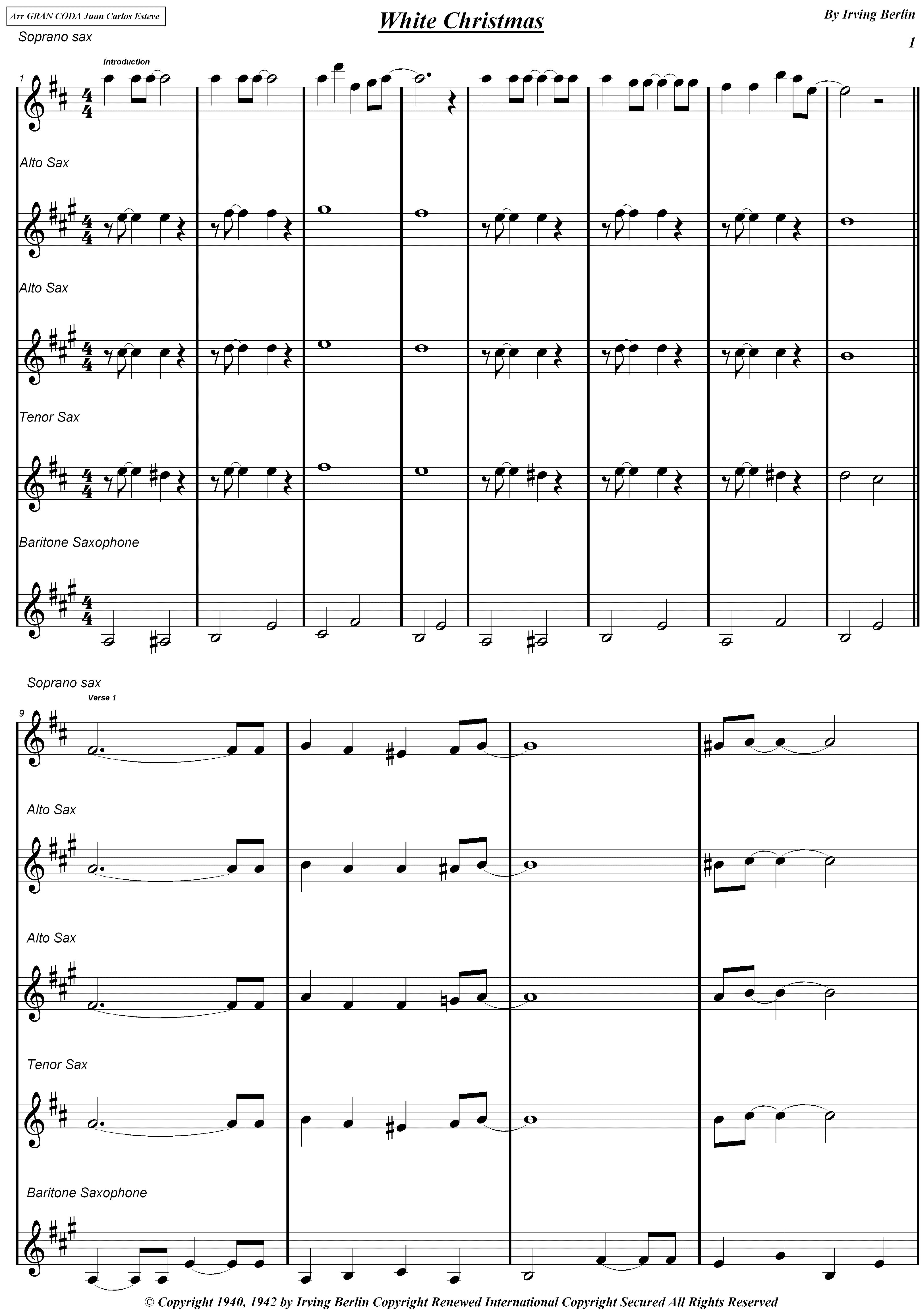 White Christmas (arr. juan carlos esteve de la concepción)