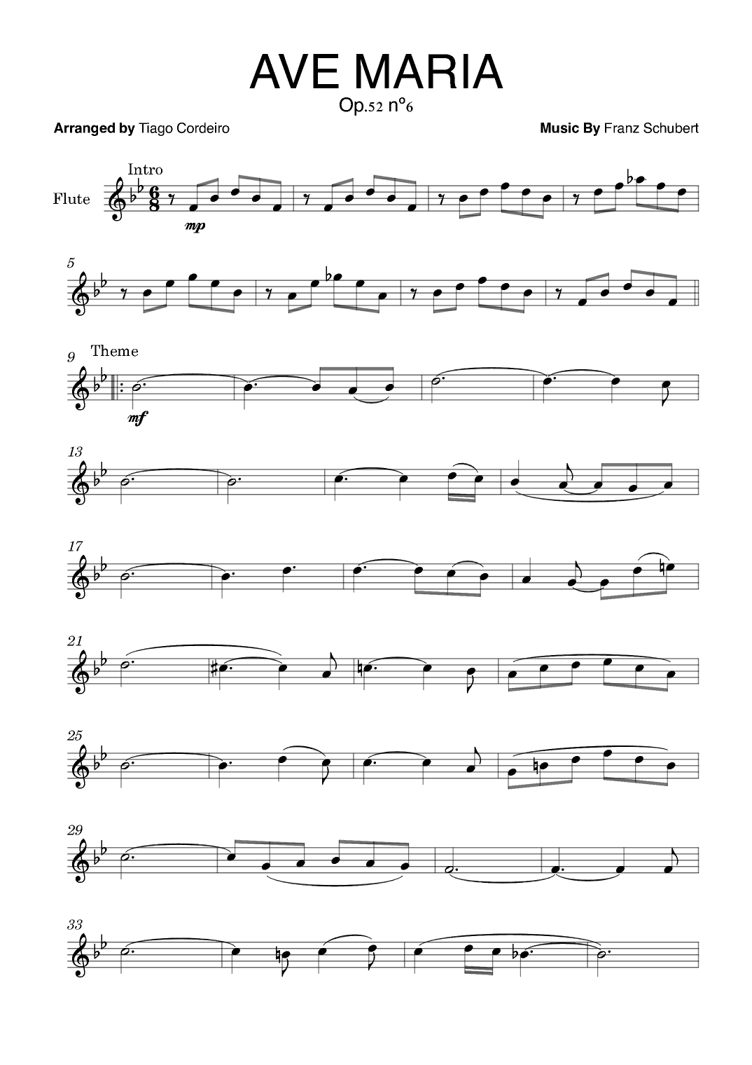 Ave Maria Op.52 nº6 (arr. Tiago Cordeiro)