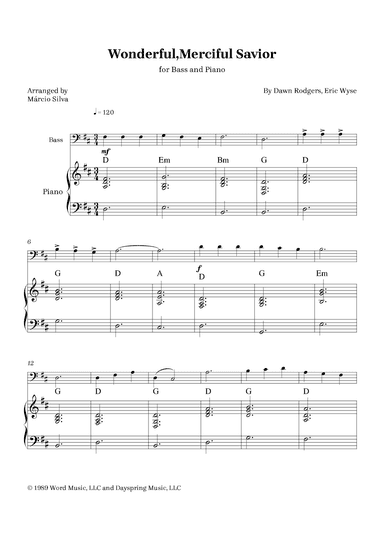 Wonderful, Merciful Savior (arr. Márcio Silva)