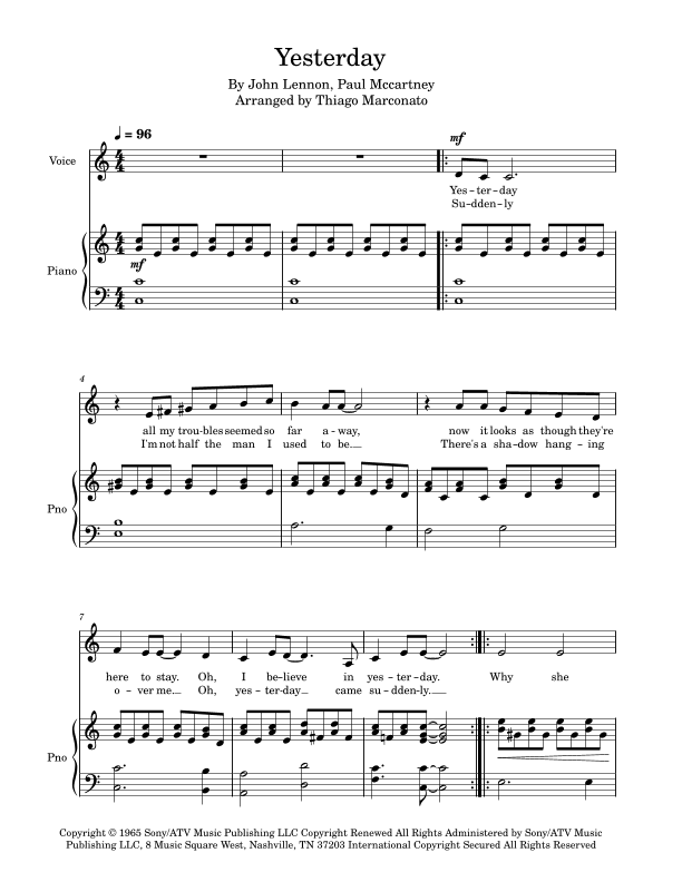 Yesterday (arr. Thiago Marconato)
