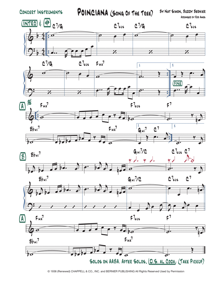 Poinciana (song Of The Tree) (arr. Rob Ames)
