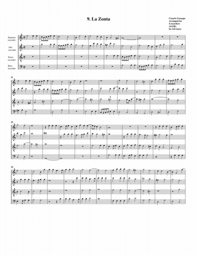 Sonata no.9 a4 (28 Sonate a quattro, sei et otto, con alcuni concerti (1608)) "La Zonta" (arrangemen (arr. Gil Garty)