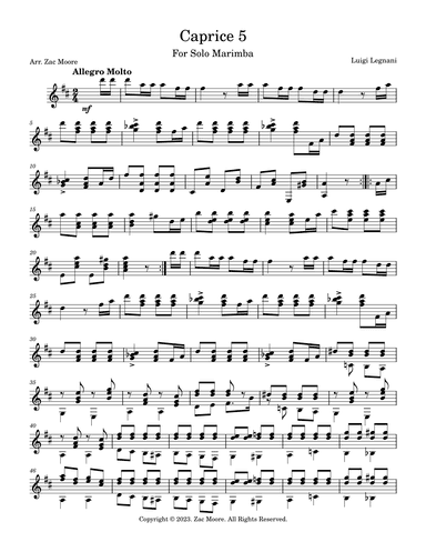 Caprice 5 (arr. Zac Moore)