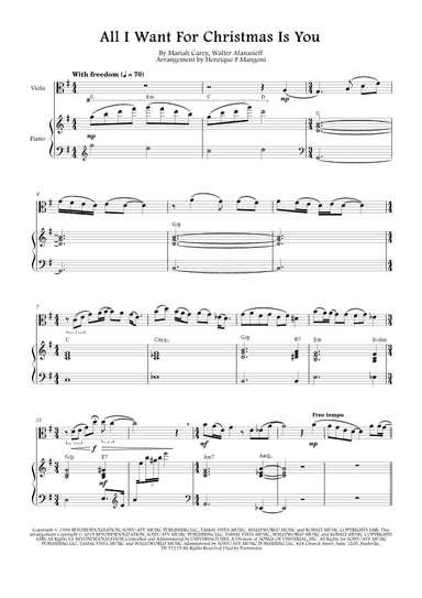 All I Want For Christmas Is You (arr. Henrique F Mangoni)