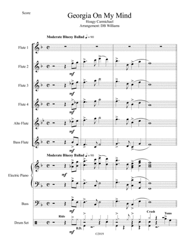 Georgia On My Mind (arr. DB Williams)
