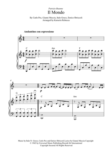 Il Mondo (arr. Kaiserin Rebecca)