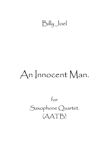 An Innocent Man (arr. Spence Bundy)