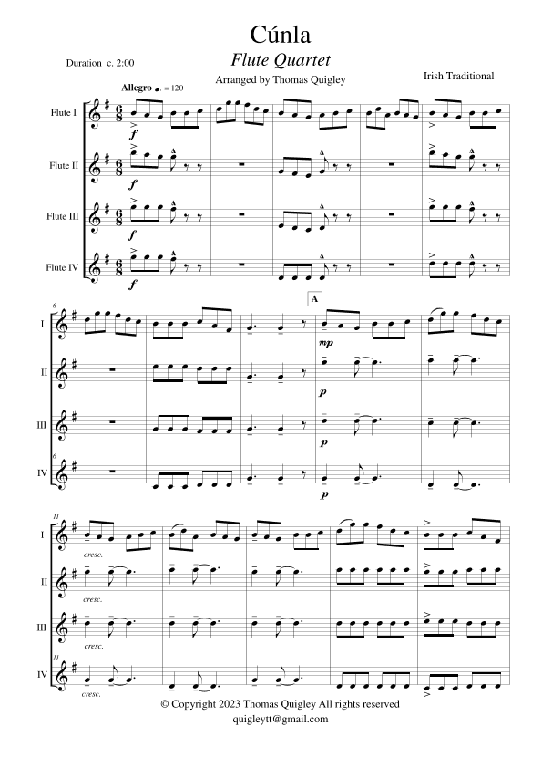 Cúnla (arr. Thomas Quigley)