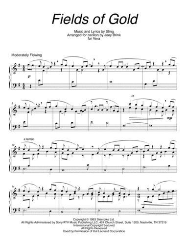 Fields Of Gold (arr. Joey Brink)