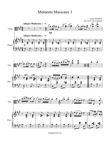 Moments Musicaux 3 (arr. Nick Lacanski)