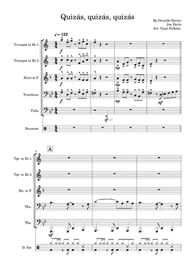 Quizas, Quizas, Quizas (perhaps, Perhaps, Perhaps) (arr. Vasyl Falbota)