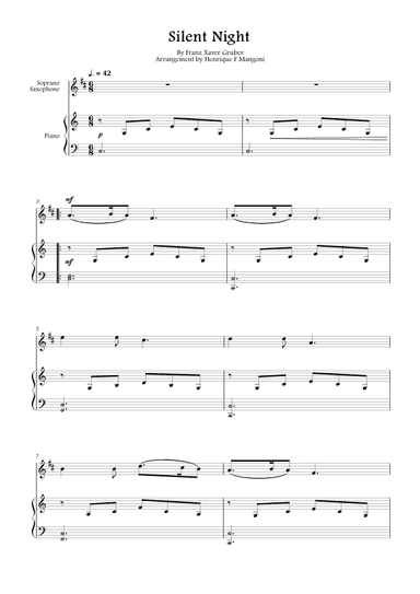 Silent Night (Stille Nacht) (arr. Henrique F Mangoni)