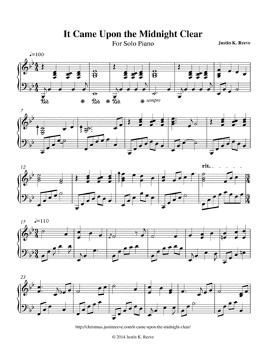 It Came Upon the Midnight Clear (arr. Justin K. Reeve)