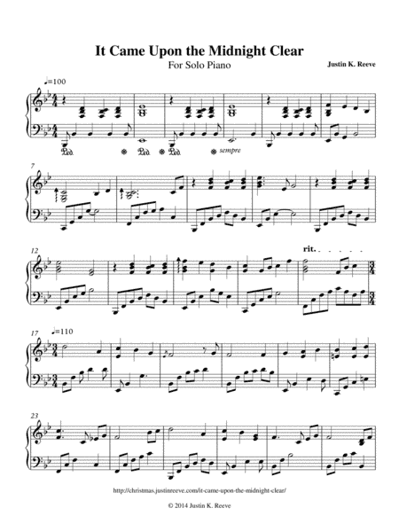 It Came Upon the Midnight Clear (arr. Justin K. Reeve)
