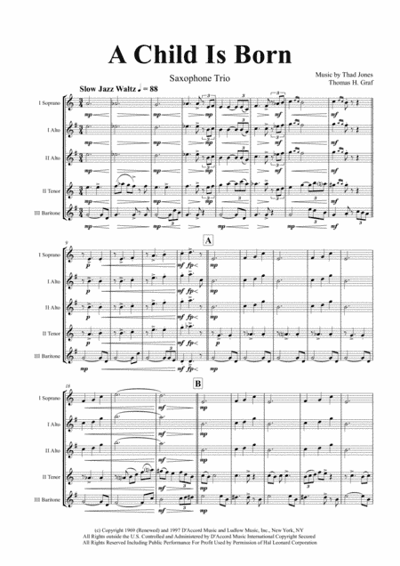 A Child Is Born (arr. Thomas H. Graf)