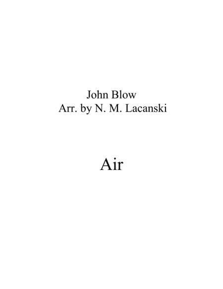 Air (arr. Nick Lacanski)