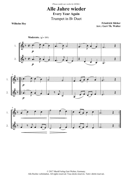 Every Year Again (arr. Gert Th. Walter)