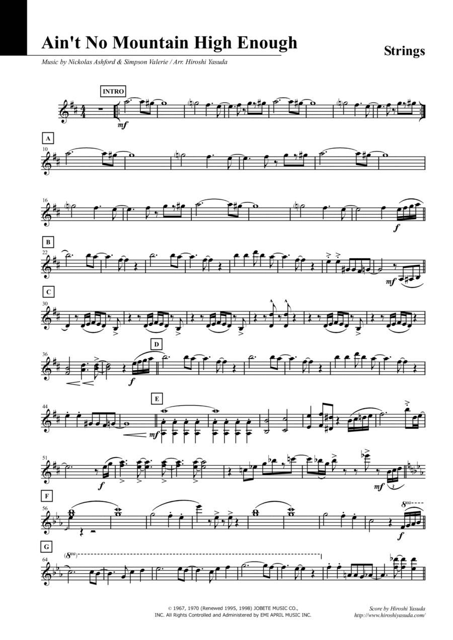 Ain't No Mountain High Enough (arr. Hiroshi Yasuda)