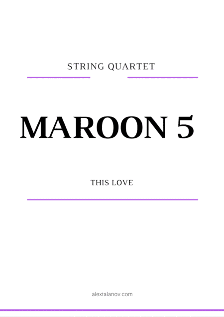 This Love (arr. Alex Talanov)