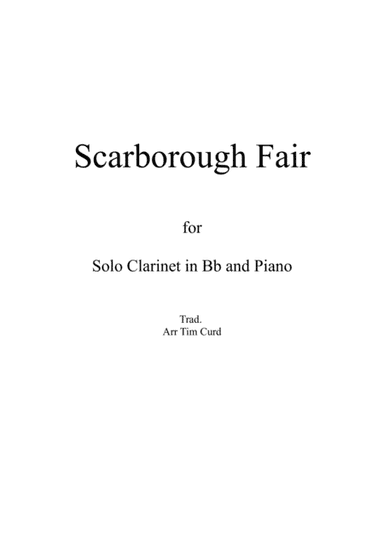 Scarborough Fair for Solo Clarinet in Bb (arr. Tim Curd)