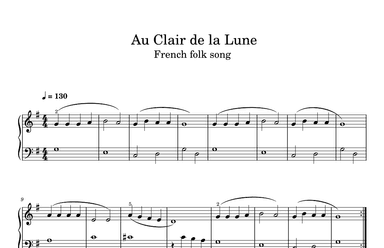 Au Claire de la Lune (arr. Iryna Martynova)