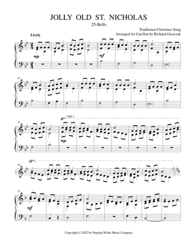 25B. Jolly Old St. Nicholas (arr. Richard Giszczak)