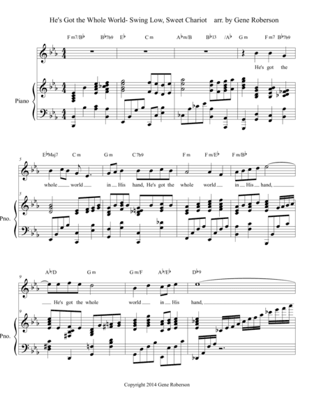 He's Got the Whole World-Swing Low Sweet Chariot (arr. Gene Roberson)