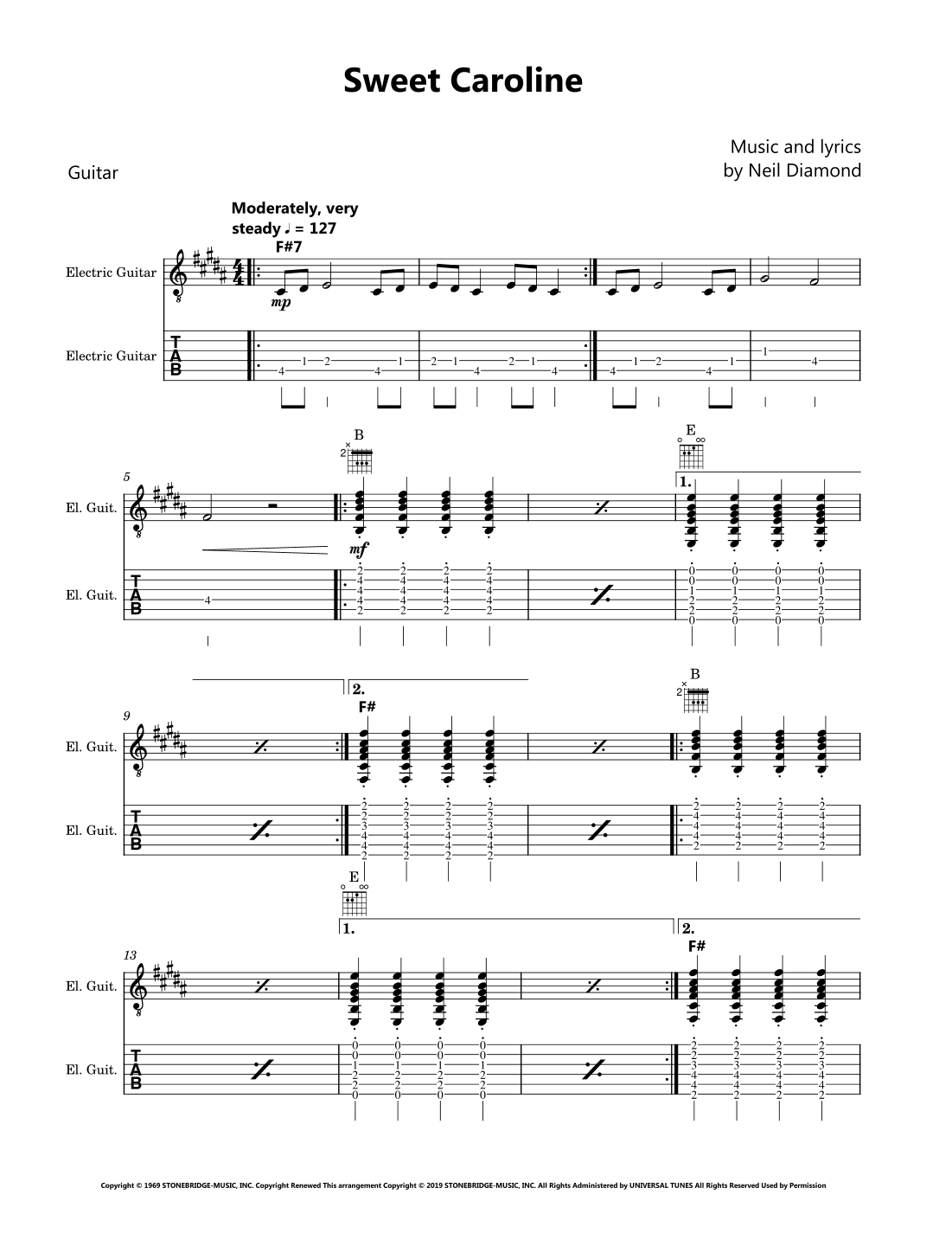 Sweet Caroline (arr. David Lartey)