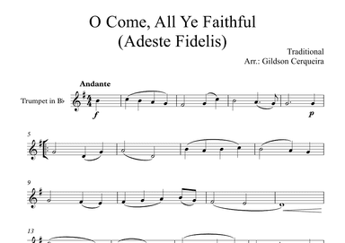 O Come, All Ye Faithful (Adeste Fidelis) (arr. Gildson Cerqueira)