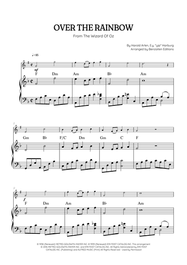 Over The Rainbow (arr. Benzaiten Editions)